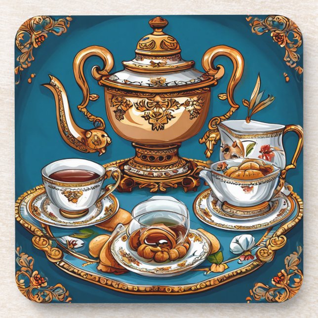Aesthetic Drink Coaster | Cosy Tea Lover Gift Idea (Front)