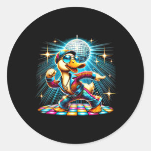 Aesthetic Duck Disco Dancer  Classic Round Sticker