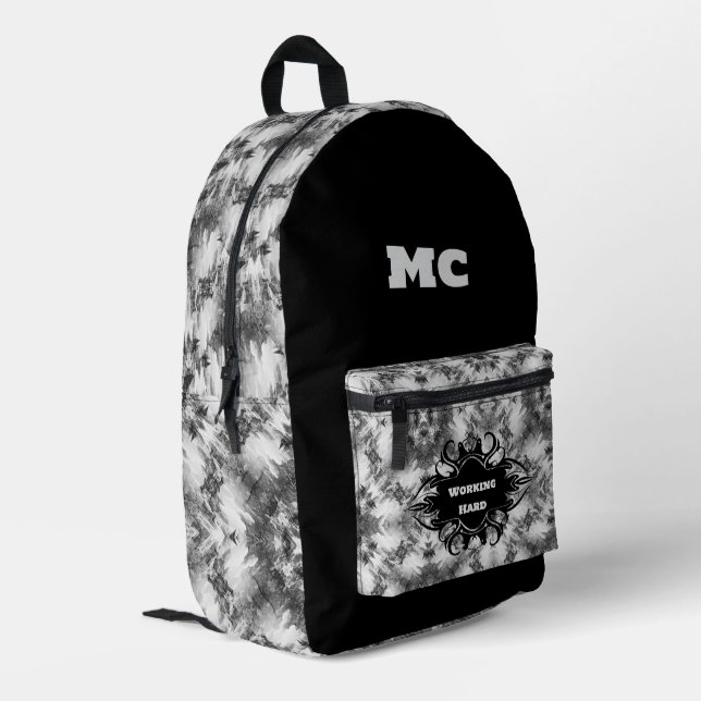 Aesthetic Elegant Abstract Ethnic Printed Backpack (Back Corner Left)