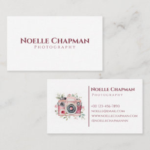 Aesthetic Elegant Artistic Pink Floral Soft Marble Business Card