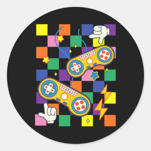 Aesthetic Fabric Video Game Patches Alt Clothing  Classic Round Sticker