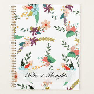 Aesthetic Fall Floral Pattern Custom Name Planner