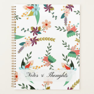 Aesthetic Fall Floral Pattern Custom Name Planner