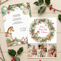 Aesthetic Family of Three First Christmas Photo