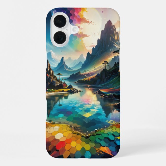 Aesthetic Fantasy Landscape iPhone Case (Back)