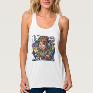 Aesthetic Female DJ Tank Top