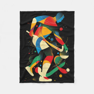 Aesthetic Field Hockey Player On Athletic Field Ho Fleece Blanket