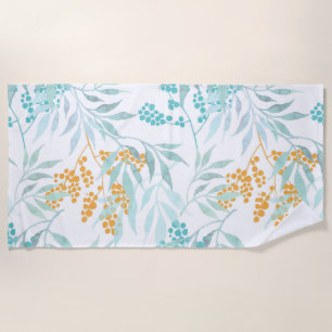 Aesthetic floral  beach towel