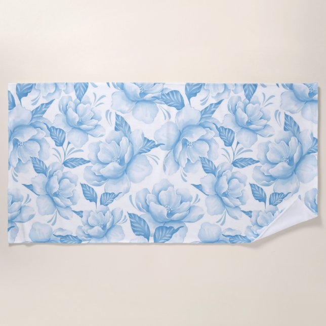 Aesthetic floral  beach towel (Front)