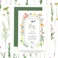 Aesthetic floral bird baby shower