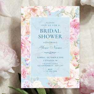 Aesthetic floral birthday invitation