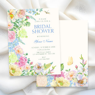 Aesthetic floral bloom bridal shower invitation