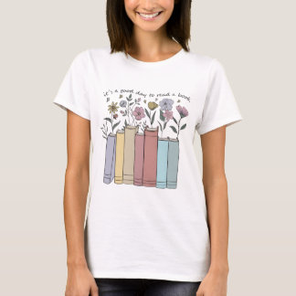 Aesthetic Floral Books It's A Good Day To Read A B T-Shirt