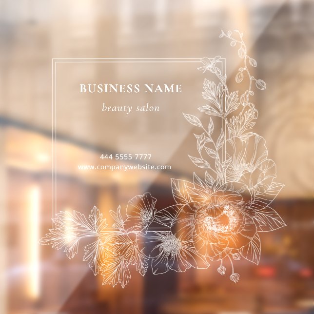 Aesthetic Floral Border Beauty Salon Business Name (Sheet 2)