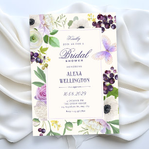 Aesthetic floral bridal shower invitation