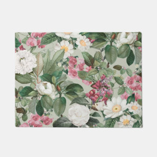 Aesthetic floral doormat