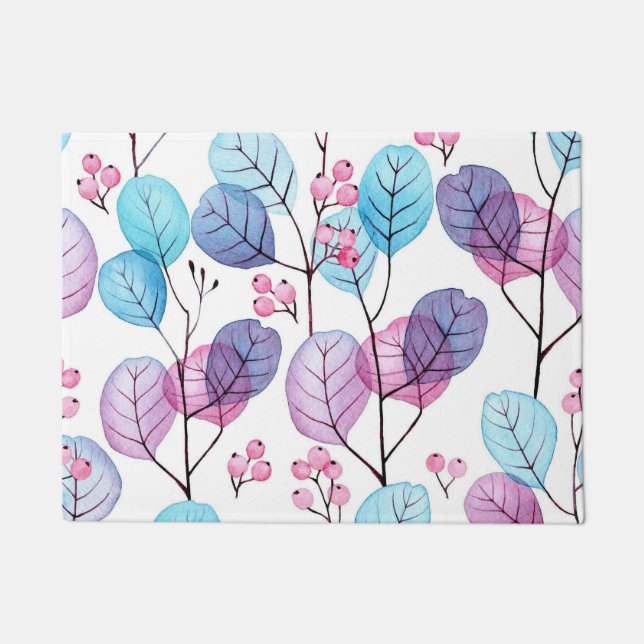 Aesthetic floral  doormat (Front)