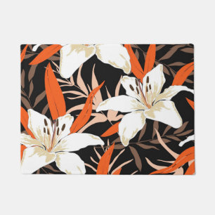 Aesthetic floral doormat