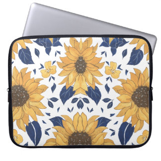 Aesthetic Floral Flower Pattern Laptop Sleeve