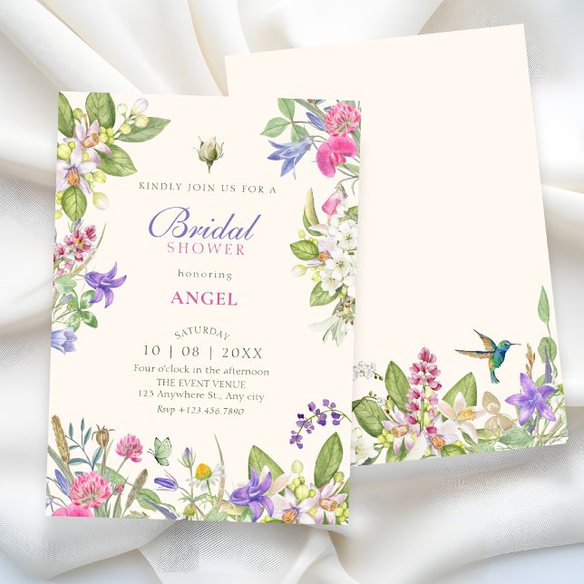 Aesthetic floral garden bridal shower invitation (Creator Uploaded)