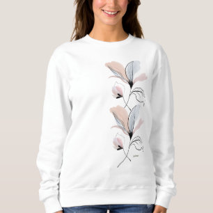 Aesthetic Floral Minimal Botanical PulloverT-Shirt Sweatshirt