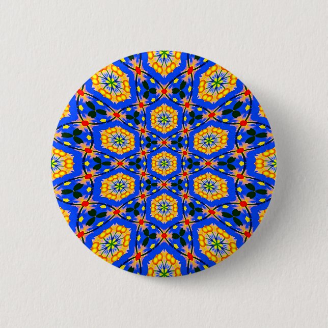 Aesthetic Floral Pattern 6 Cm Round Badge (Front)