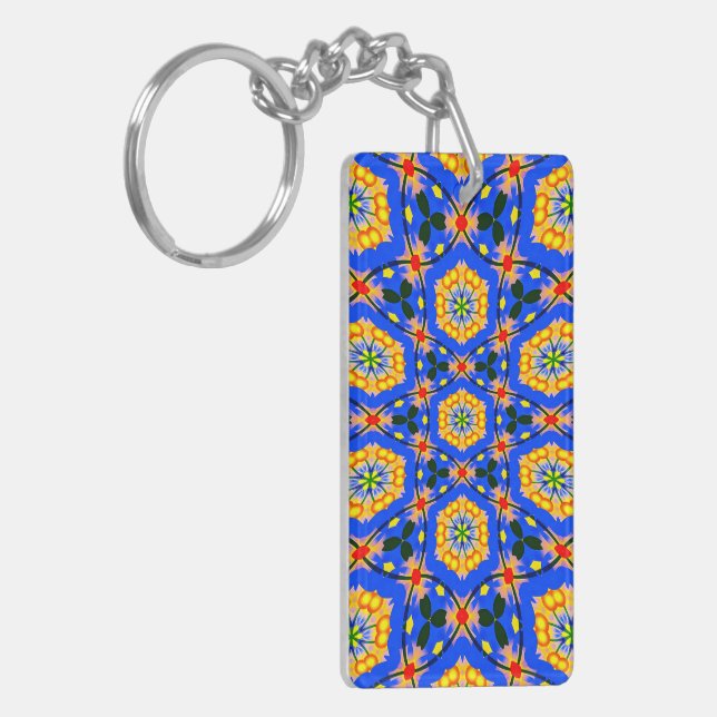 Aesthetic Floral Pattern Key Ring (Front Left)
