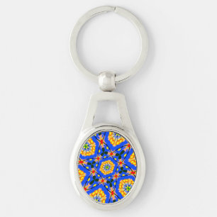 Aesthetic Floral Pattern Key Ring
