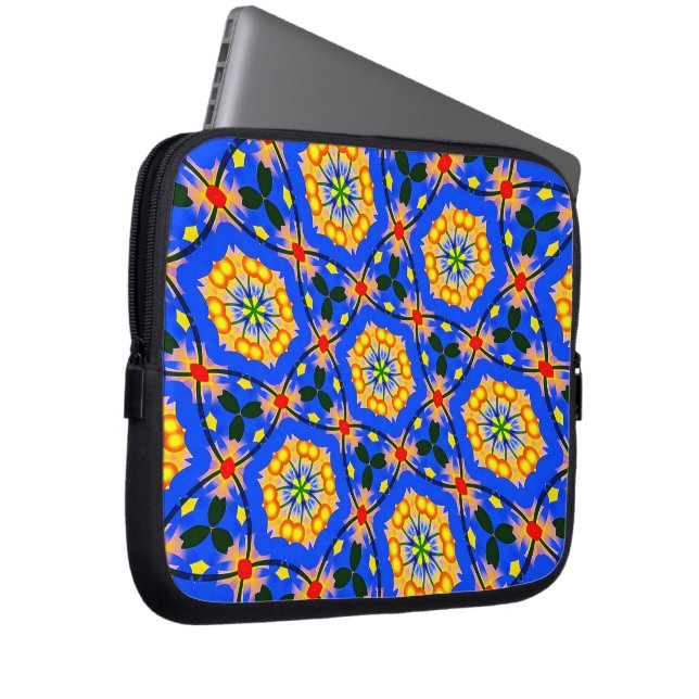 Aesthetic Floral Pattern Laptop Sleeve (Front Right)