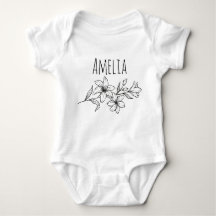 Aesthetic Floral Personalised Baby Girl Name