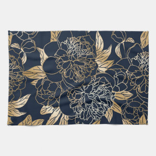 Aesthetic Floral seamless pattern Tea Towel