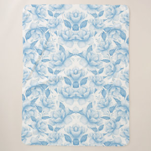 Aesthetic floral sherpa blanket