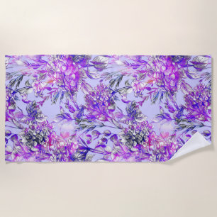 Aesthetic floral  shower curtain beach towel