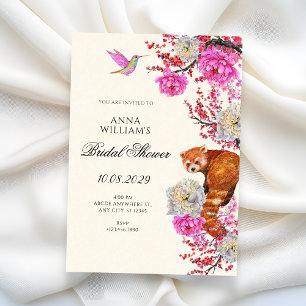 Aesthetic floral spring bridal shower invitation