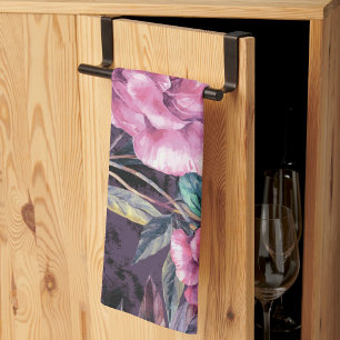 Aesthetic floral tea towel