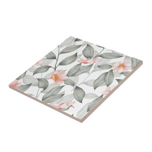 Aesthetic floral  tile