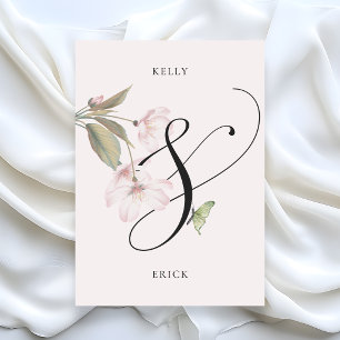 Aesthetic floral wedding invitation