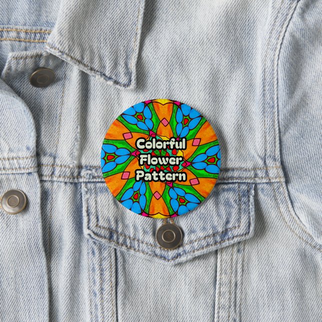 Aesthetic Flowers Pattern 7.5 Cm Round Badge (In Situ)