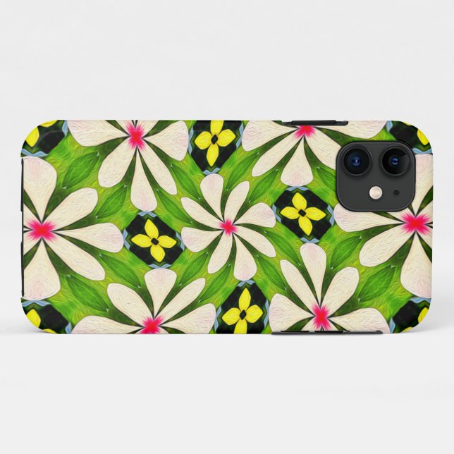 Aesthetic Flowers Pattern Case-Mate iPhone Case (Back (Horizontal))