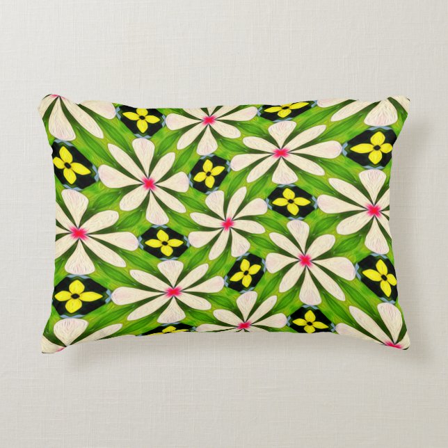 Aesthetic Flowers Pattern Decorative Cushion (Front)