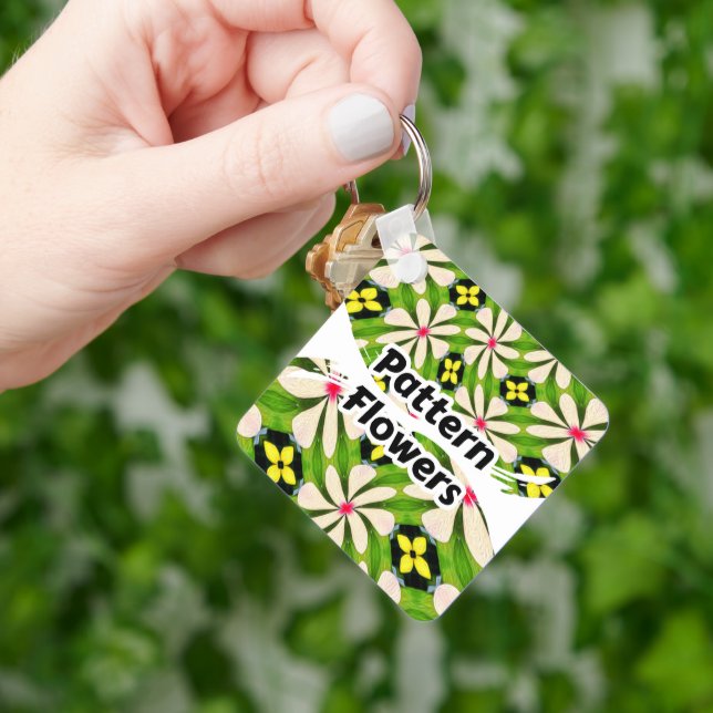Aesthetic Flowers Pattern Key Ring (Hand)