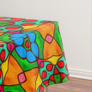 Aesthetic Flowers Pattern Tablecloth