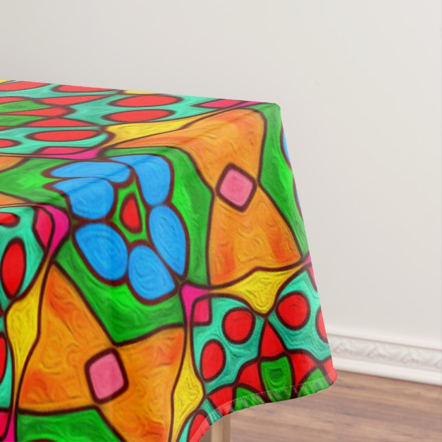 Aesthetic Flowers Pattern Tablecloth (In Situ)