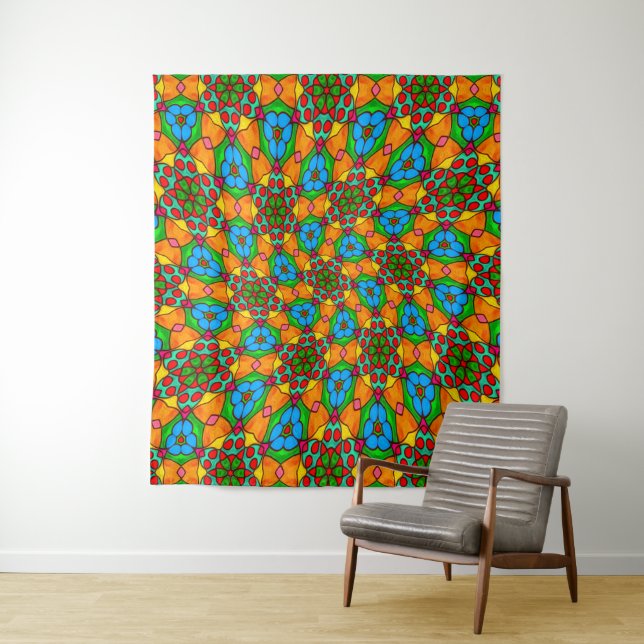 Aesthetic Flowers Pattern Tapestry (In Situ)