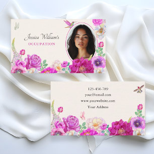Aesthetic Flowers photo Business Card