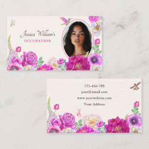 Aesthetic Flowers photo Business Card