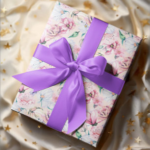 Aesthetic Flowers seamless Pattern Wrapping Paper