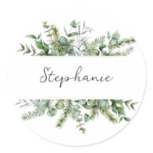 Aesthetic Fresh Greenery Personalise Name