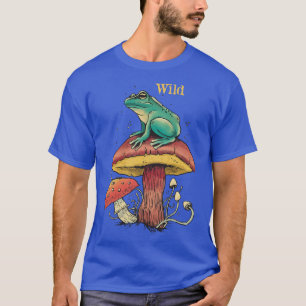 Aesthetic Frog Mushrooms Fungi Wild T-Shirt