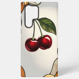 Aesthetic Fruit Stained Glass Effect Cherry Samsung Galaxy Case